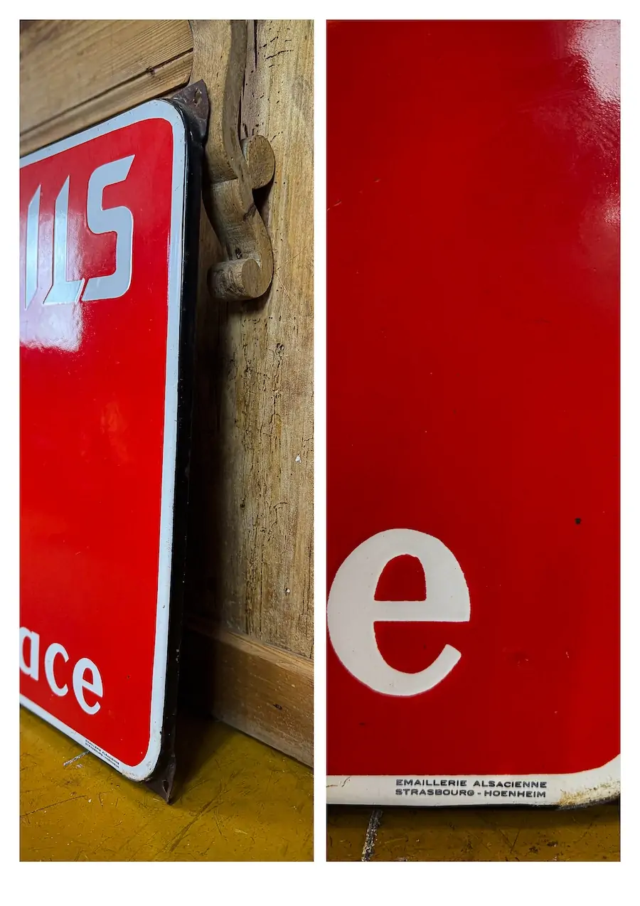 plaque émaillée vintage