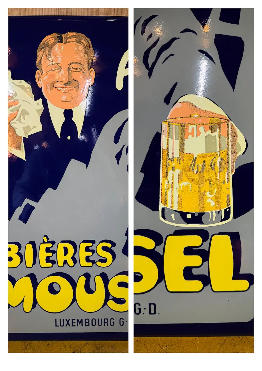 plaque émaillée bière ancienne