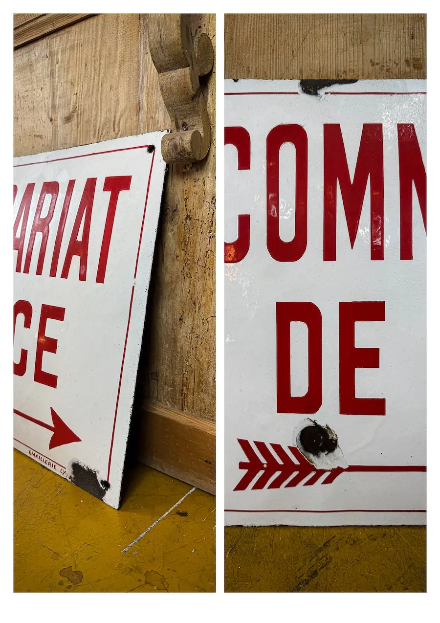 Police Station enamelled plaque 1967 40x60cm - Image 5