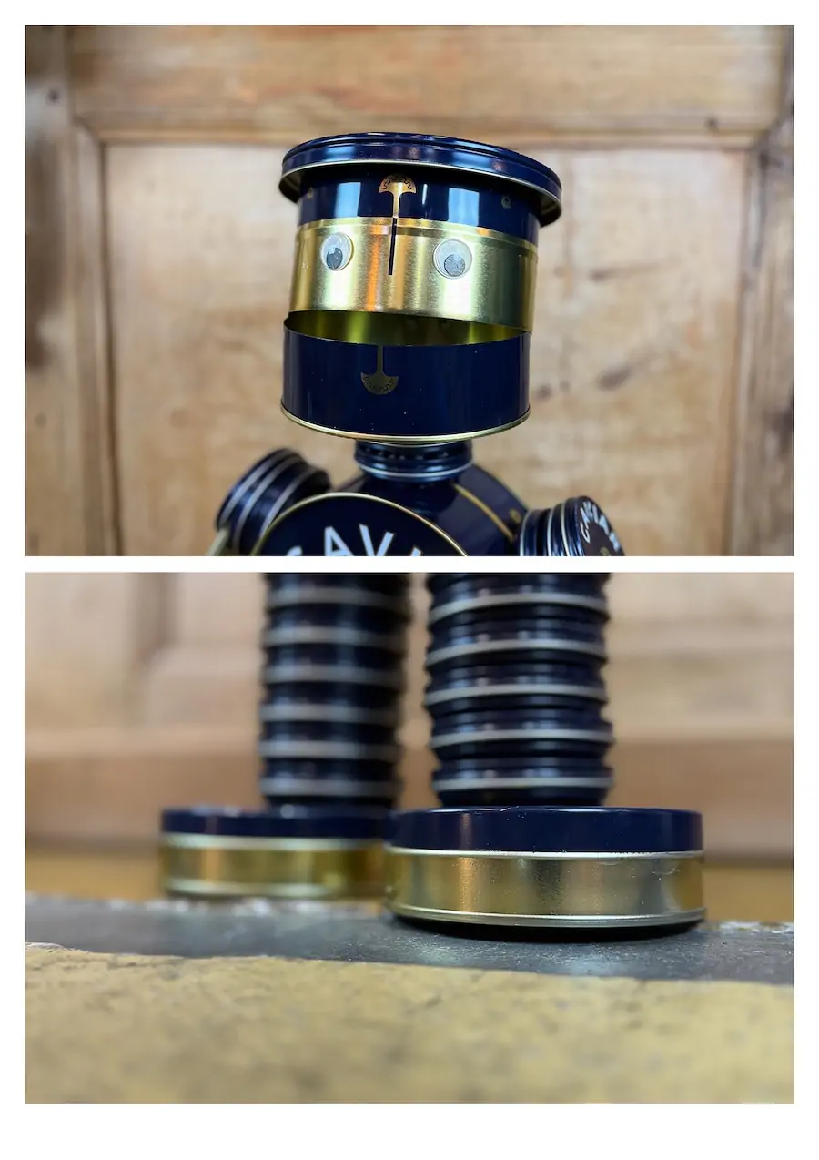 sculpture boites de caviar