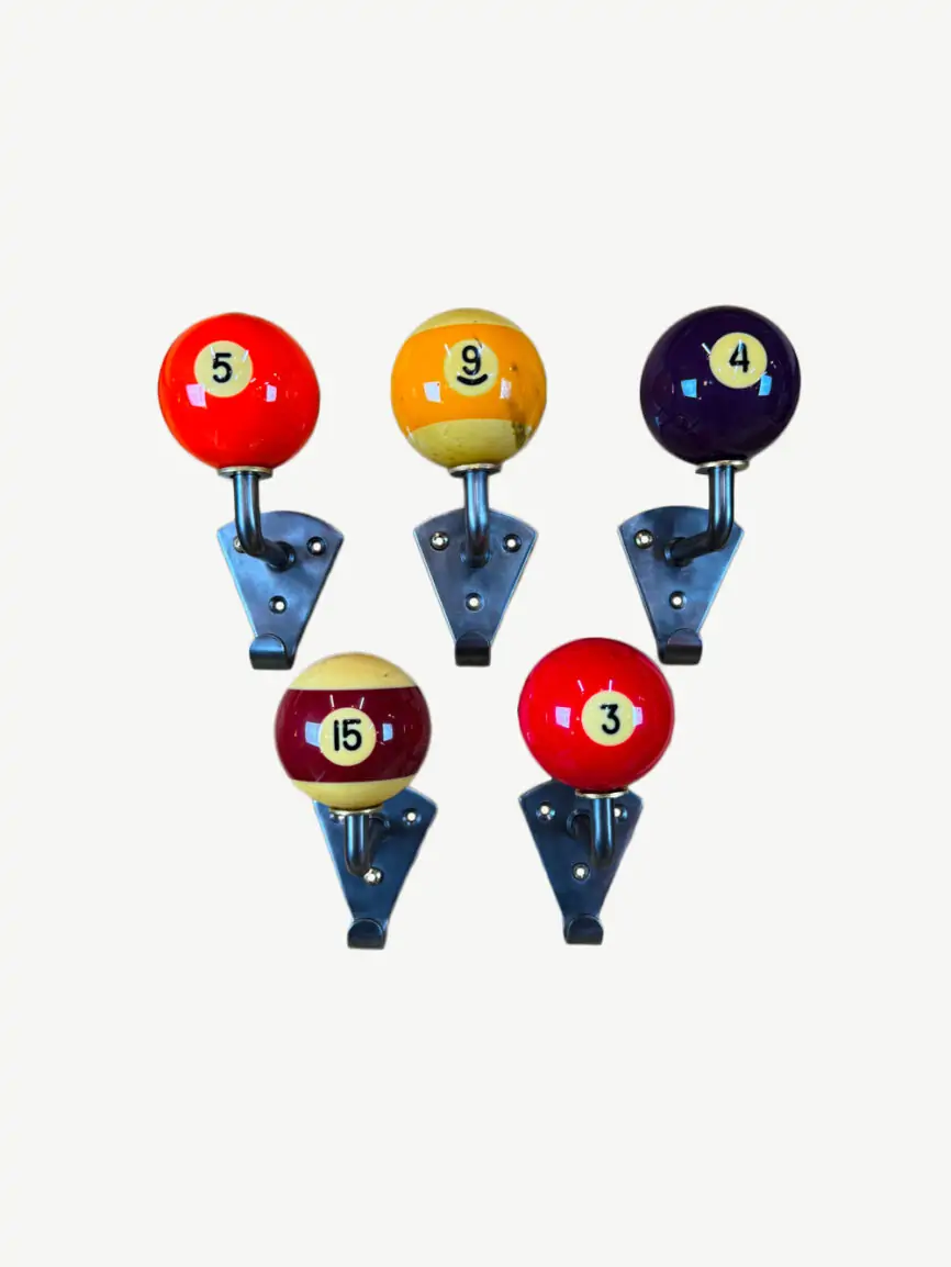 5 patères boules de billard