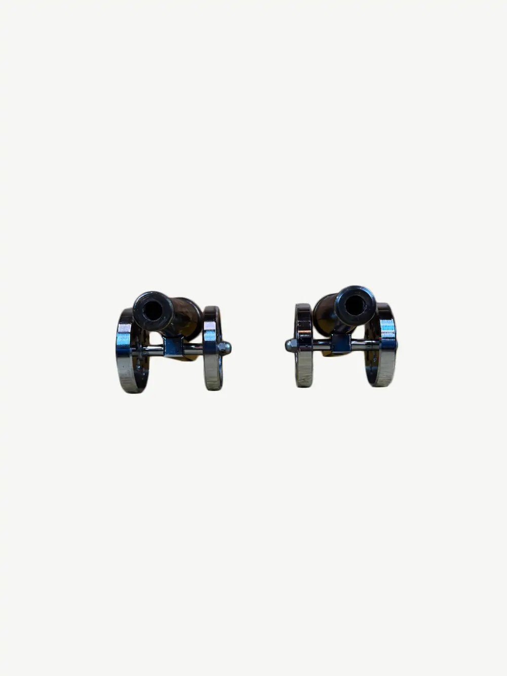 Pair of bronze cannons 25cm sold in pairs - Image 2