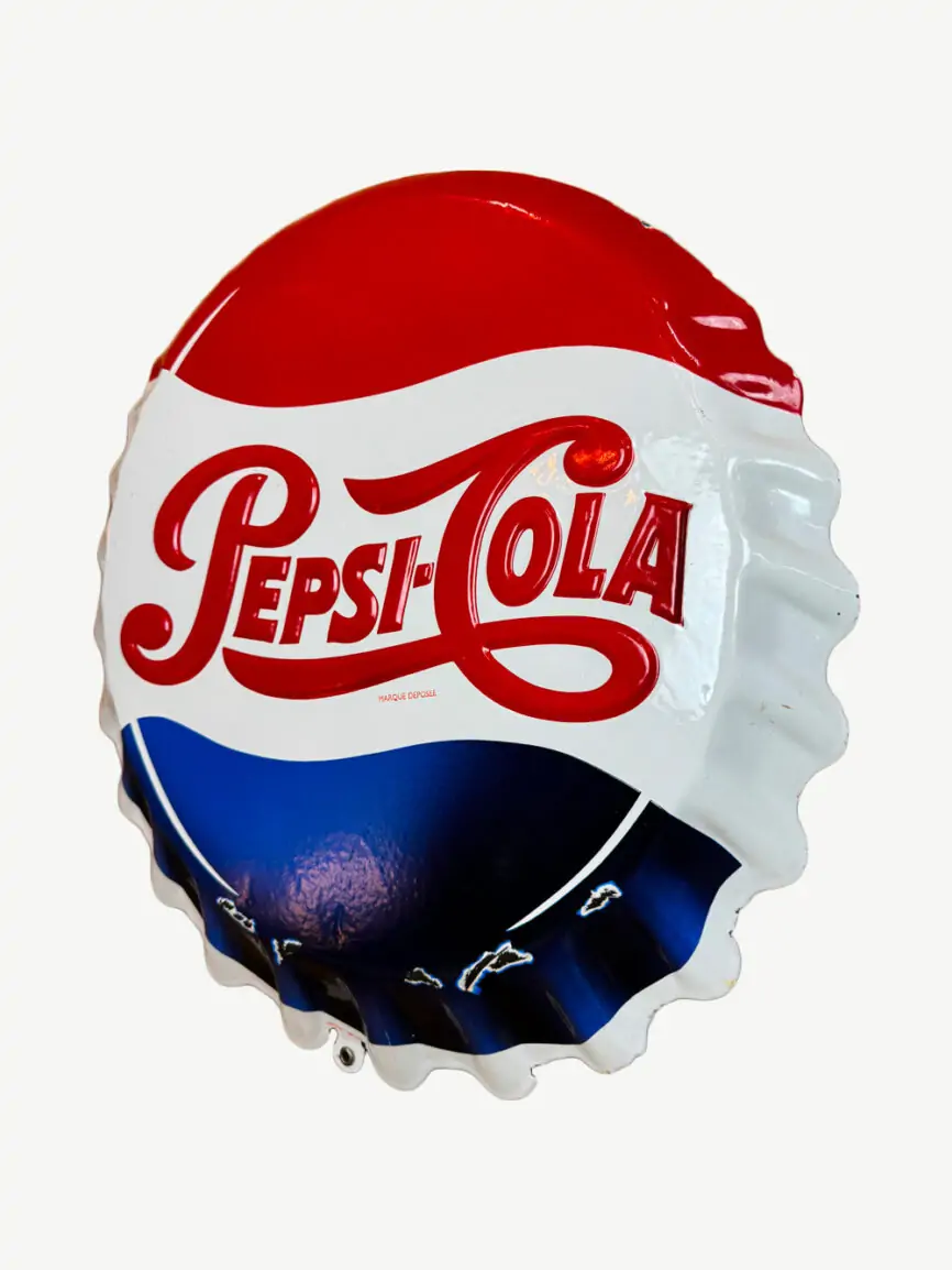 rare Plaque émaillée Pepsi cola