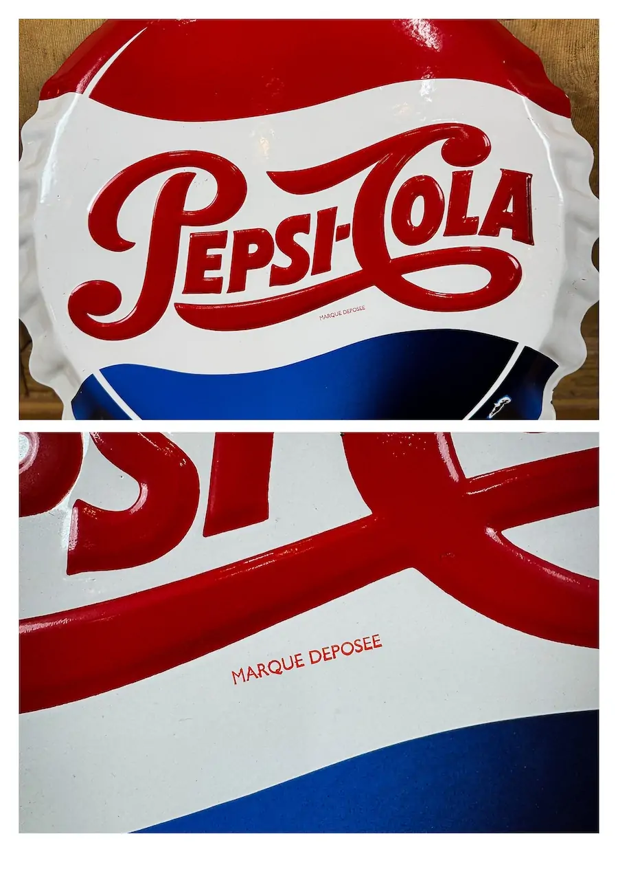 Plaque émaillée Pepsi cola authentique