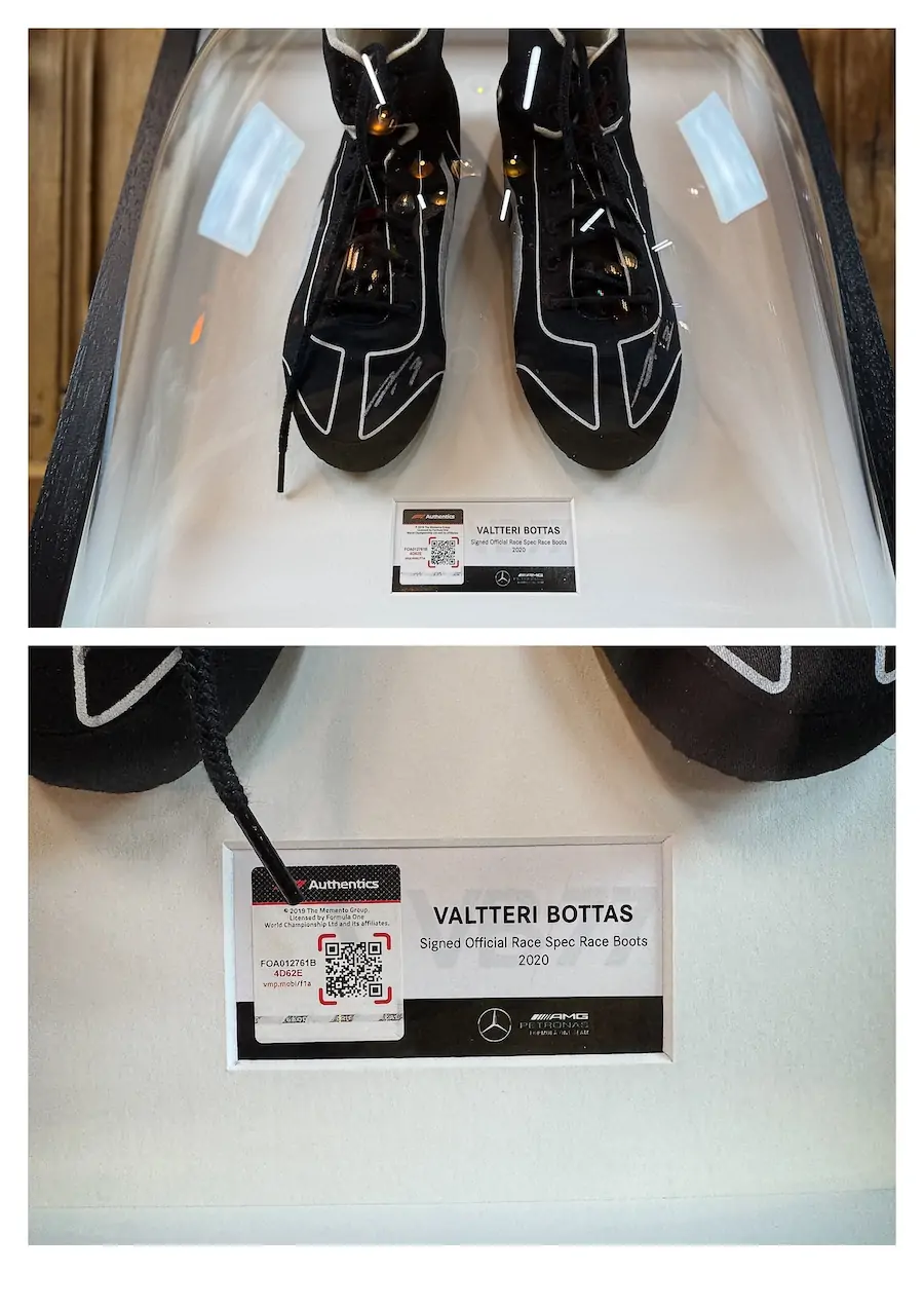 Racing boots Valtteri Bottas 45x50x35cm signed and certified - Image 4