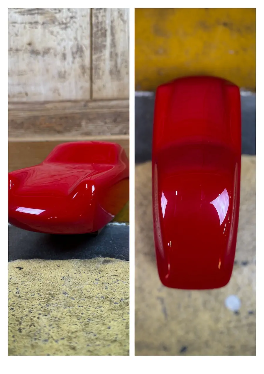 sculpture Porsche 911 S.Dufour rouge