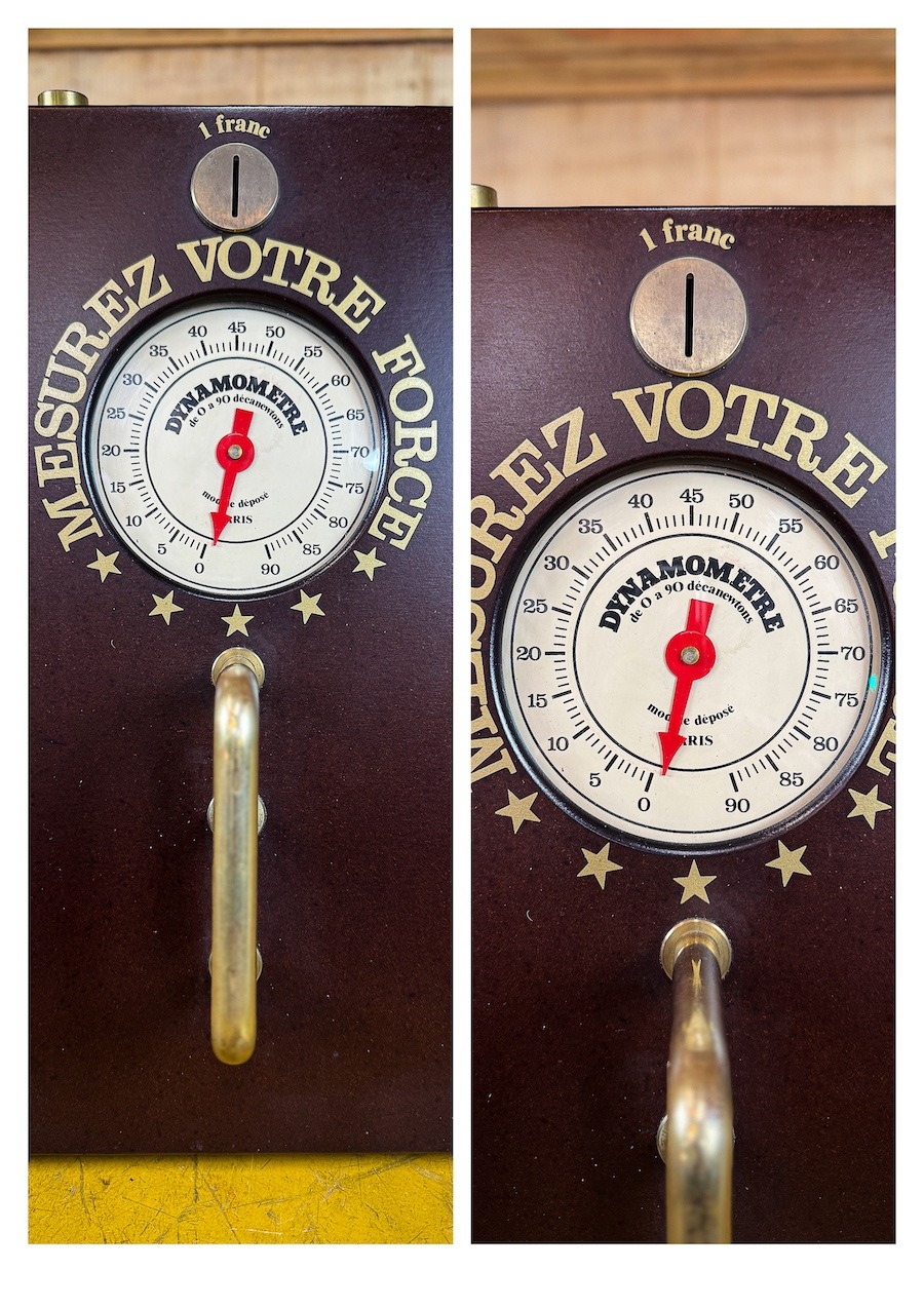 Jeu de force dynamomètre ancien