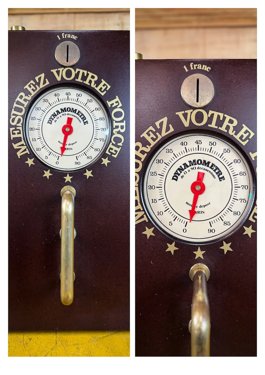 Jeu de force dynamomètre ancien