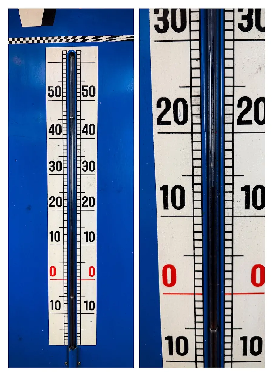 plaque émaillée Kléber thermomètre authentique