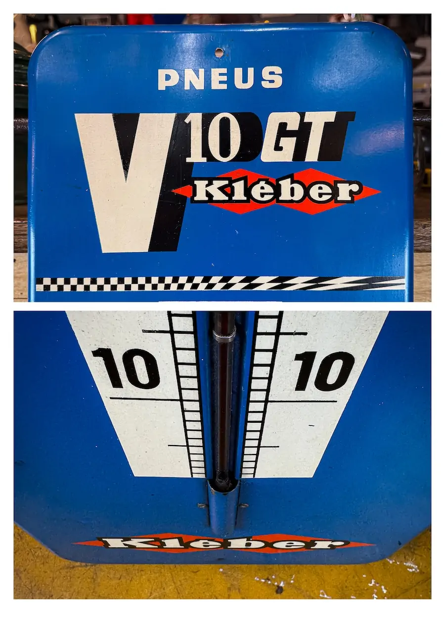 plaque émaillée Kléber thermomètre originale