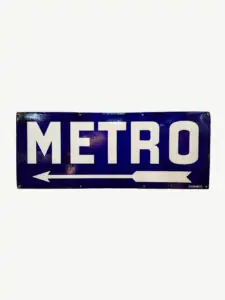 Plaque émaillée Metro parisien