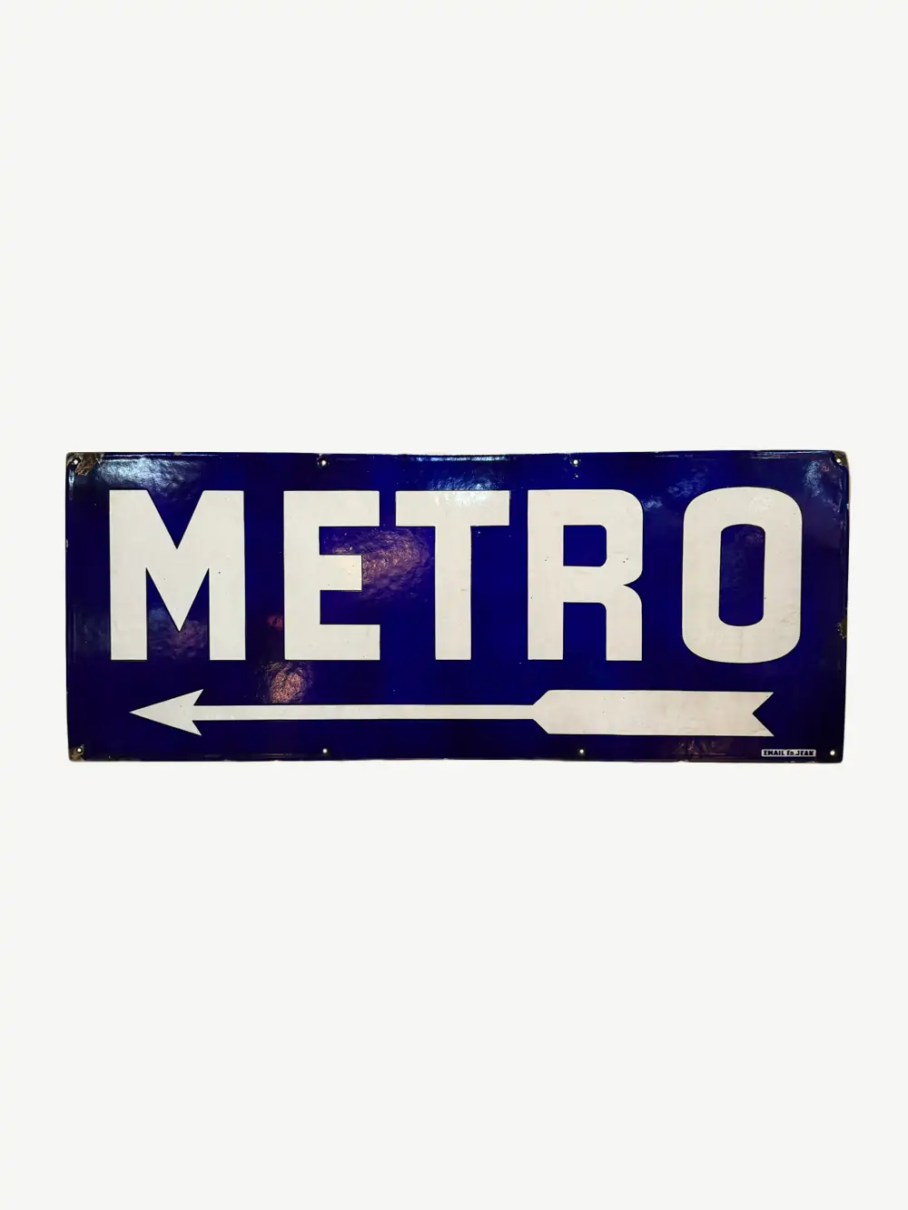 Plaque émaillée Metro parisien
