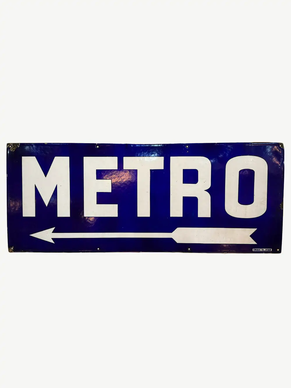 Plaque émaillée Metro vintage parisien