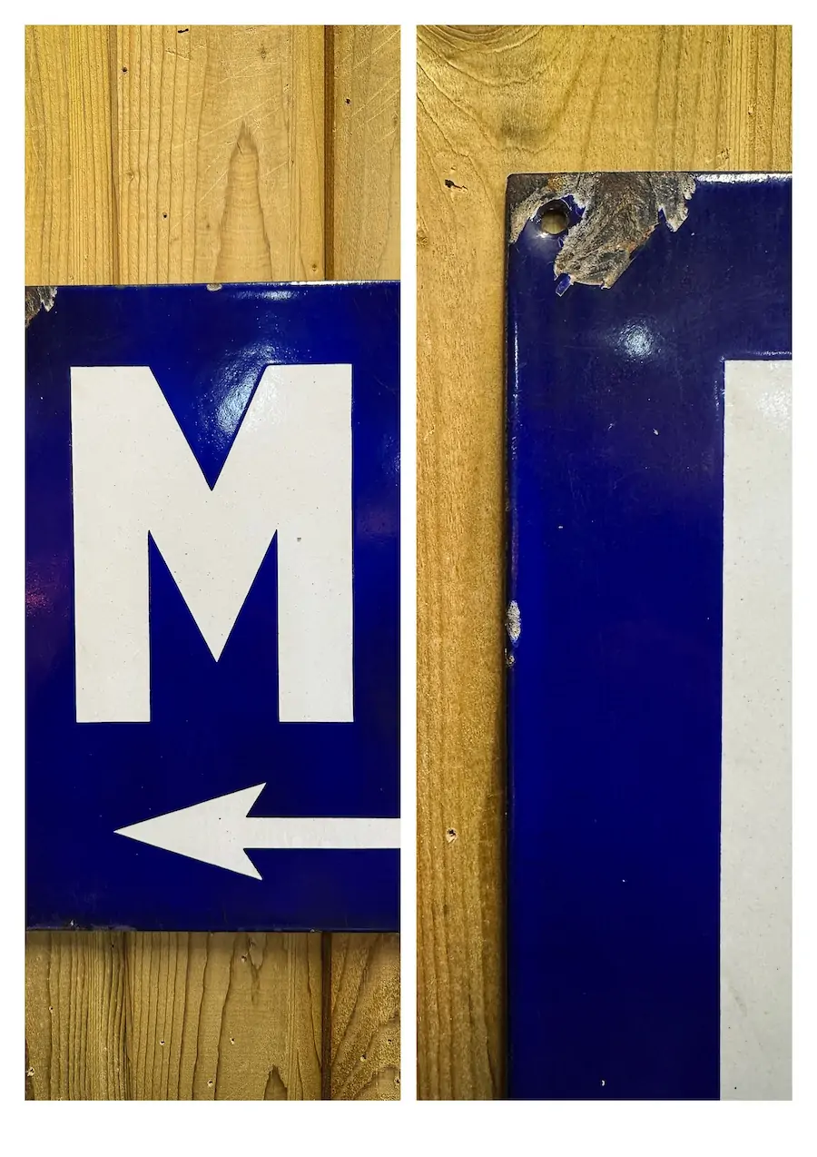 Plaque émaillée collection Metro parisien