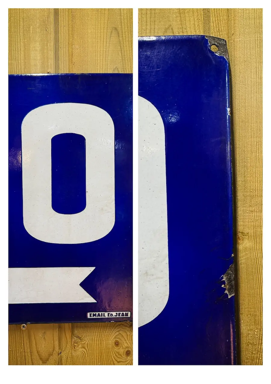 Plaque émaillée authentique Metro parisien