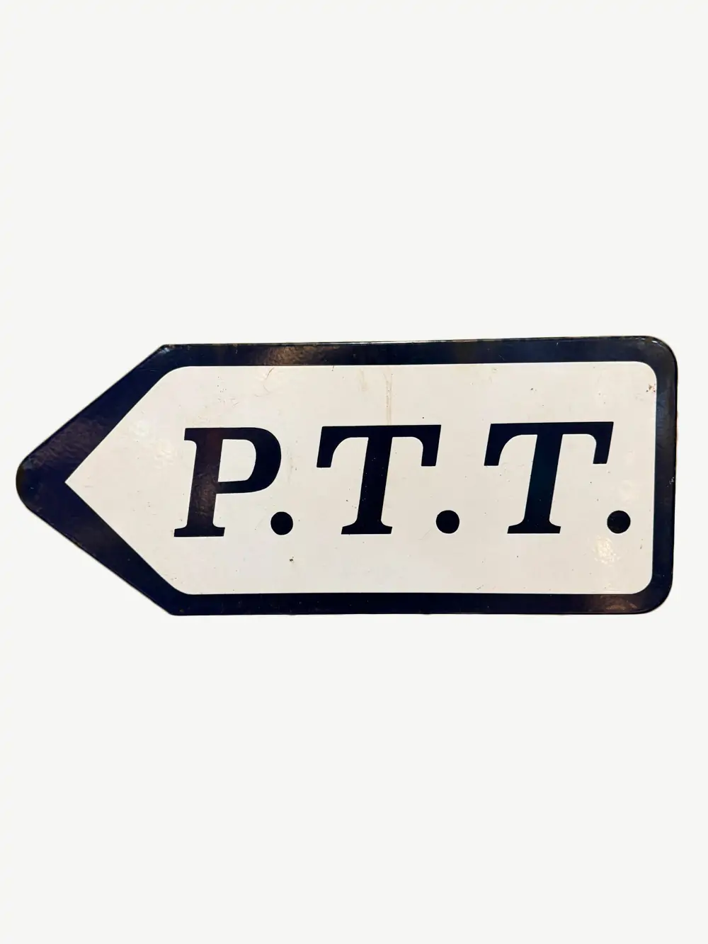 enamelled PTT directional sign 1960 60x25cm - Image 2