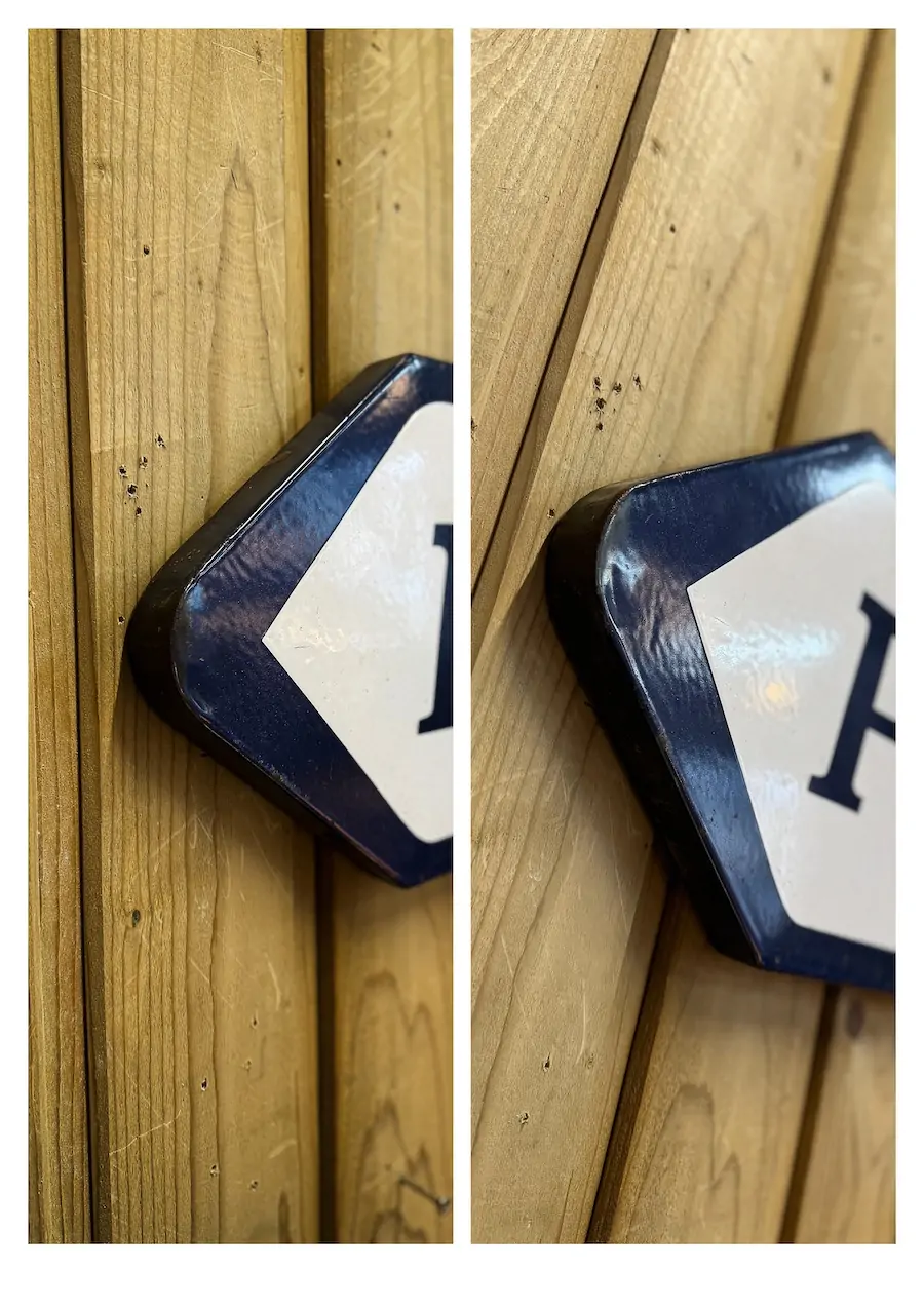 enamelled PTT directional sign 1960 60x25cm - Image 5