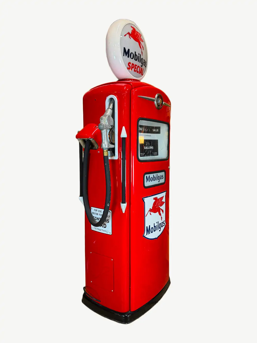 Pompe à essence américaine mobilgas