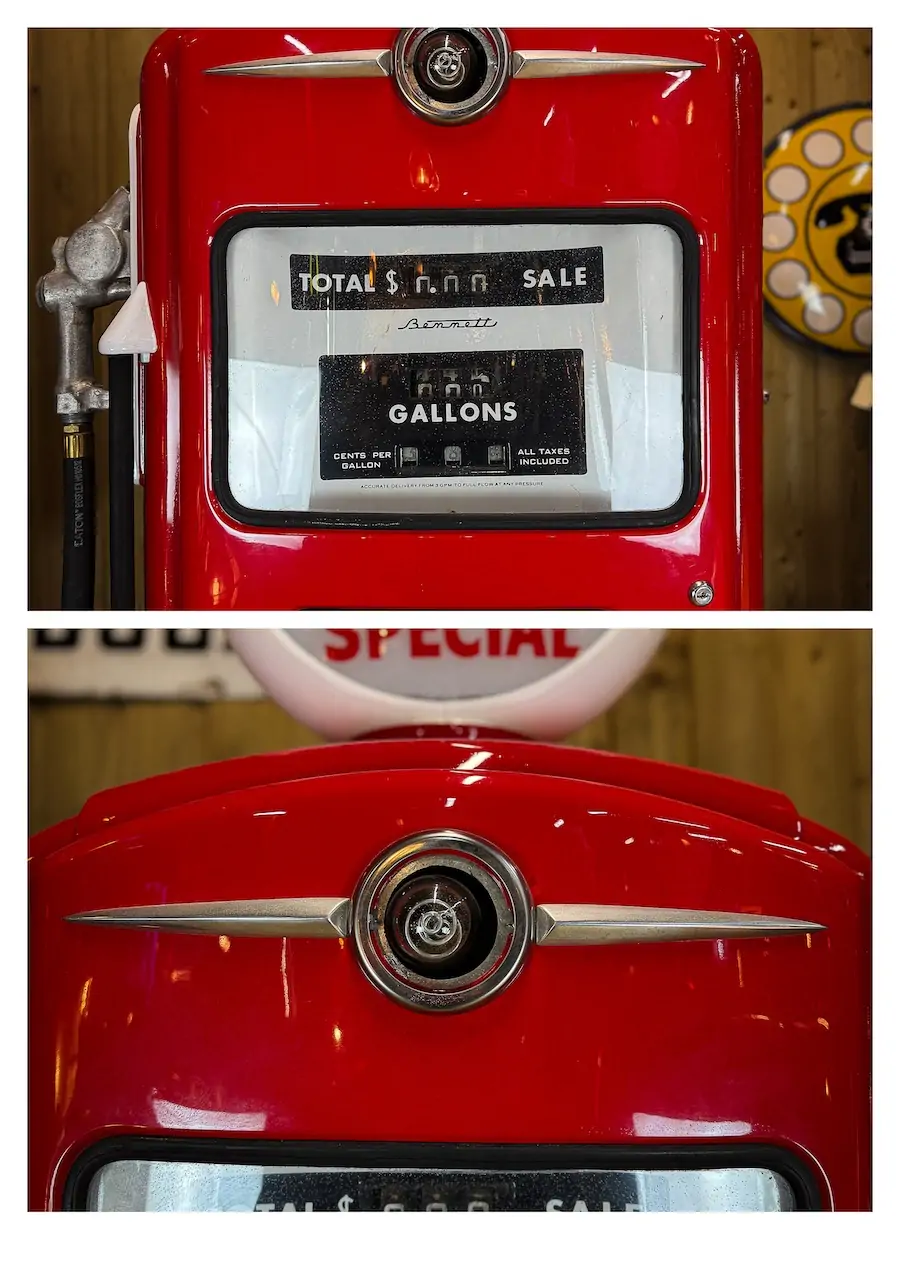 Pompe à essence américaine vintage