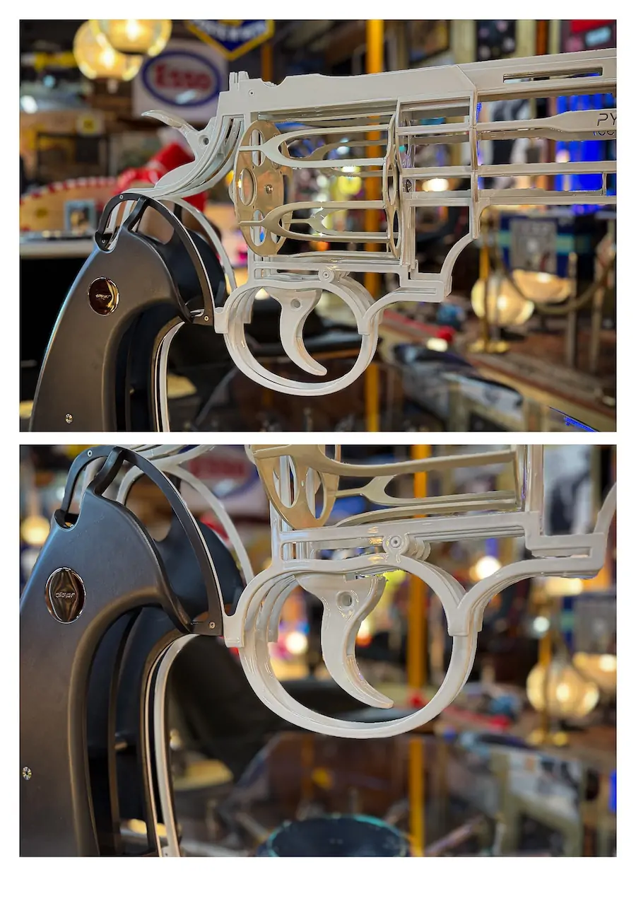 sculpture revolver géant Jean Octobon