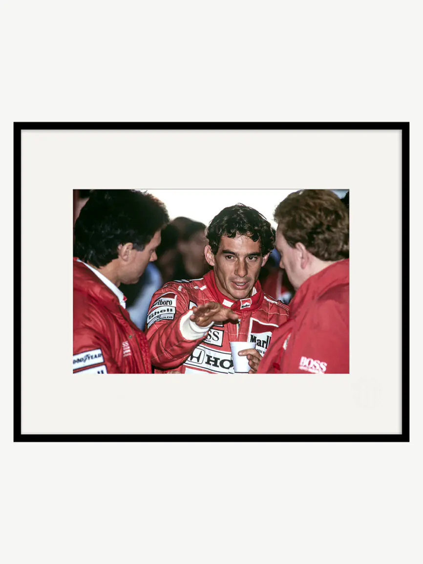 photo Ayrton Senna "Debriefing” Magny-Cours