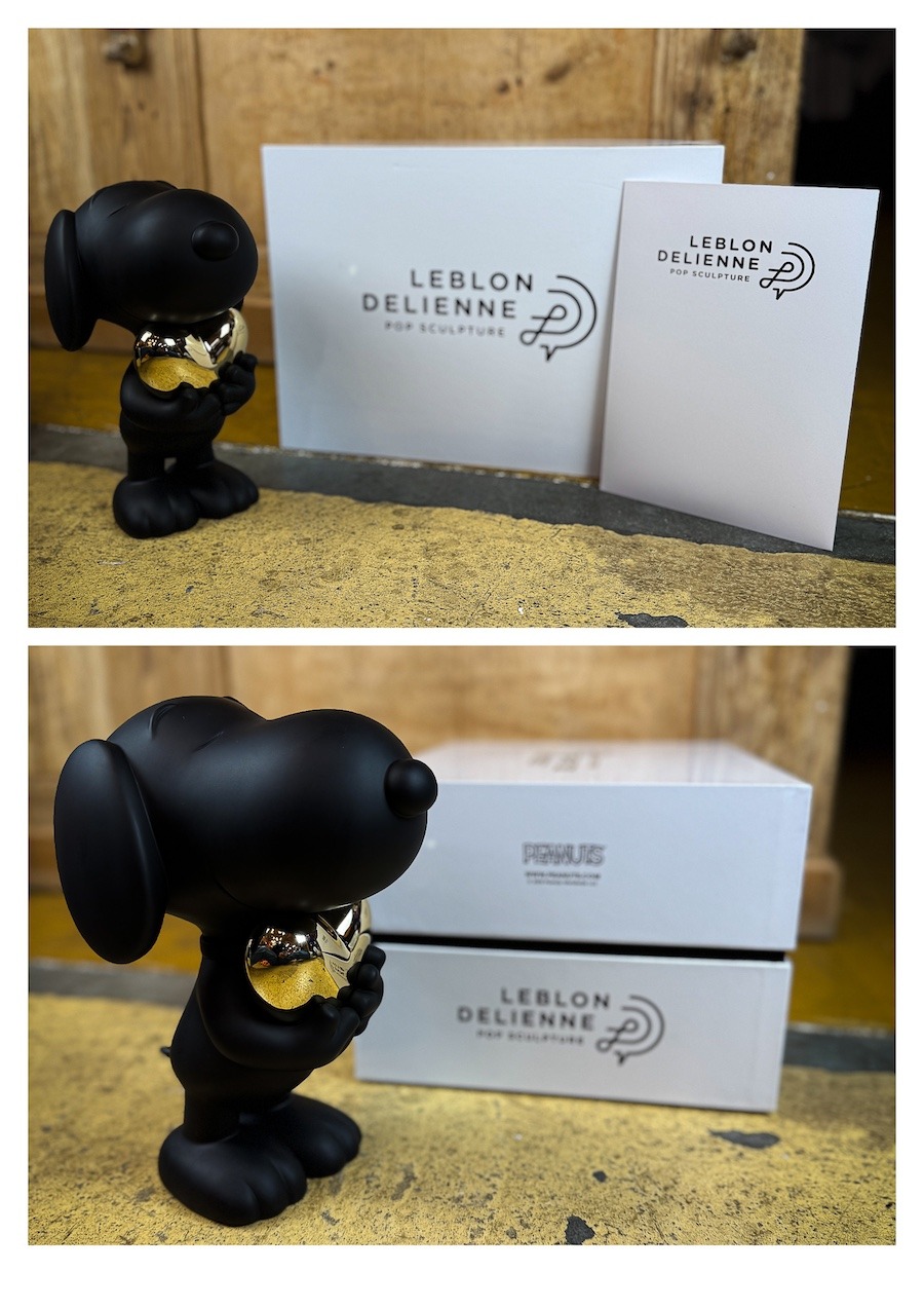 sculpture LD Studio Snoopy Coeur