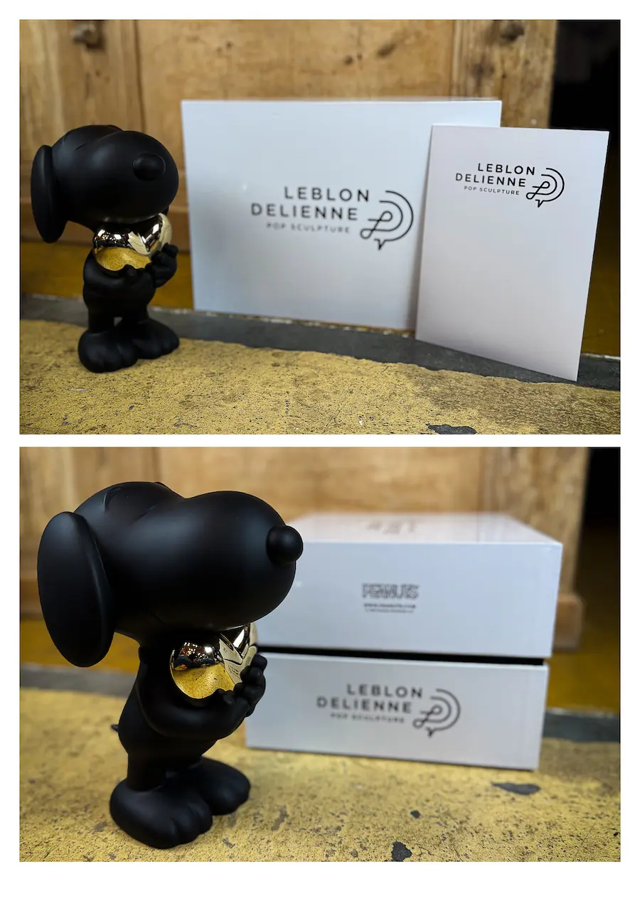 sculpture LD Studio Snoopy Coeur