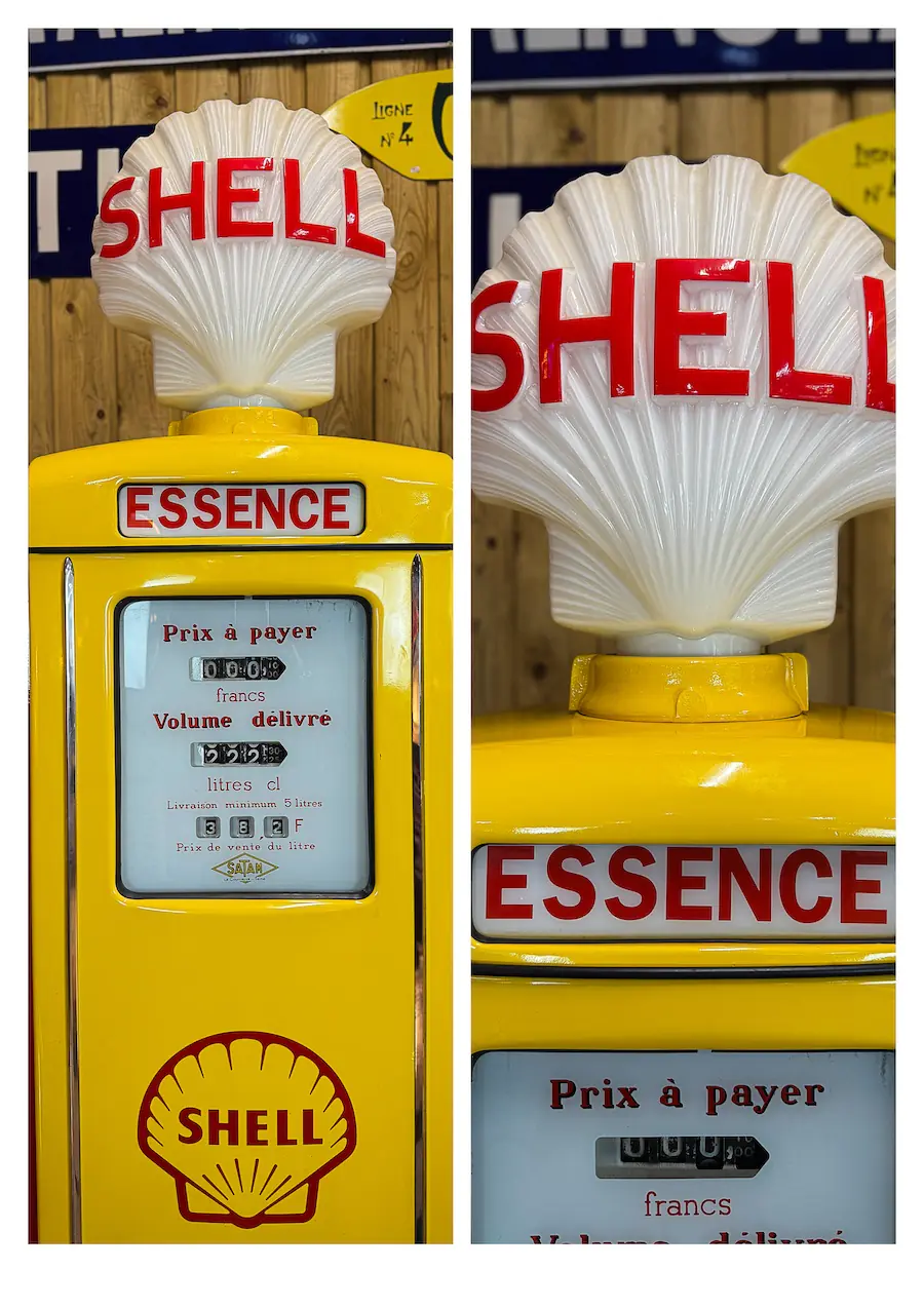 Pompe à essence Shell Satam vintage