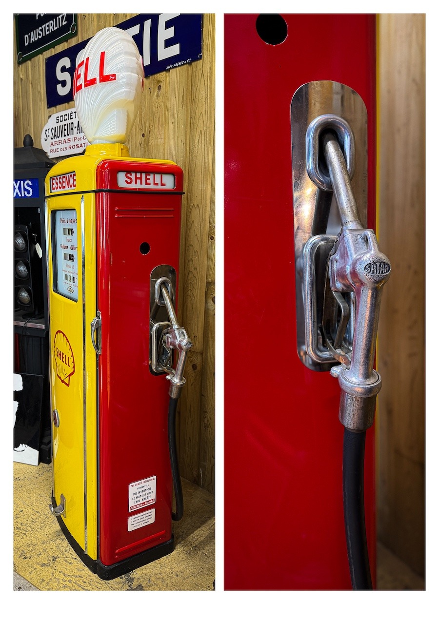 Shell Satam petrol pump 1955 220cm double-sided - Image 5