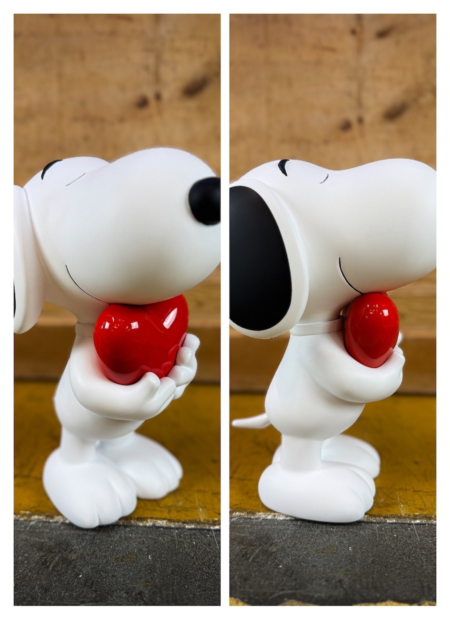 statue Snoopy Coeur original Leblon Delienne