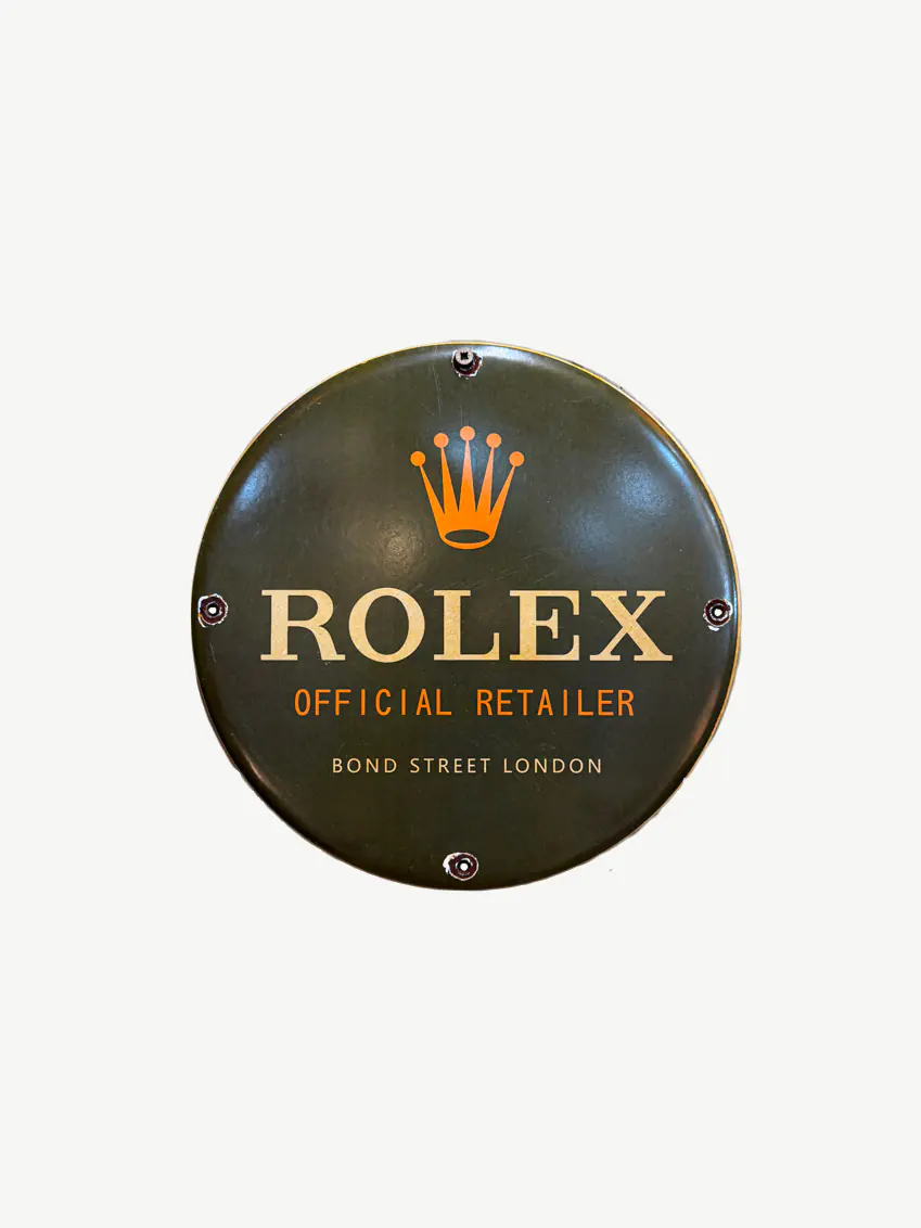 Plaque émaillée Rolex Bond Street