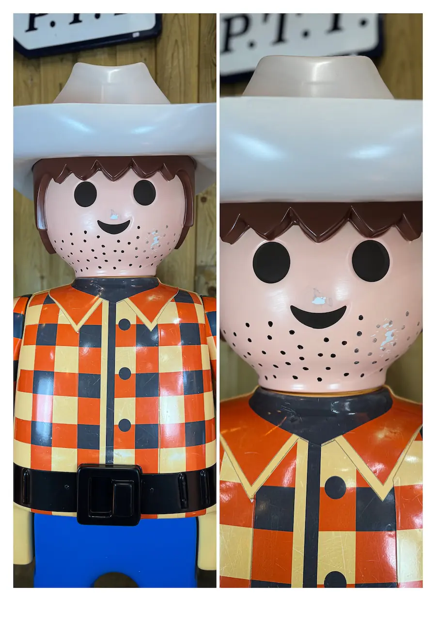 statue Playmobil géant cowboy