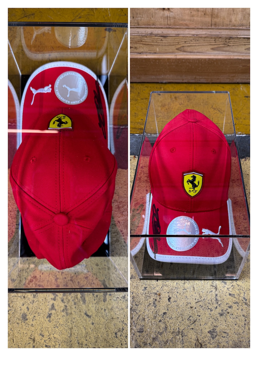 Charles Leclerc signed cap in a display case with certificat - Image 3