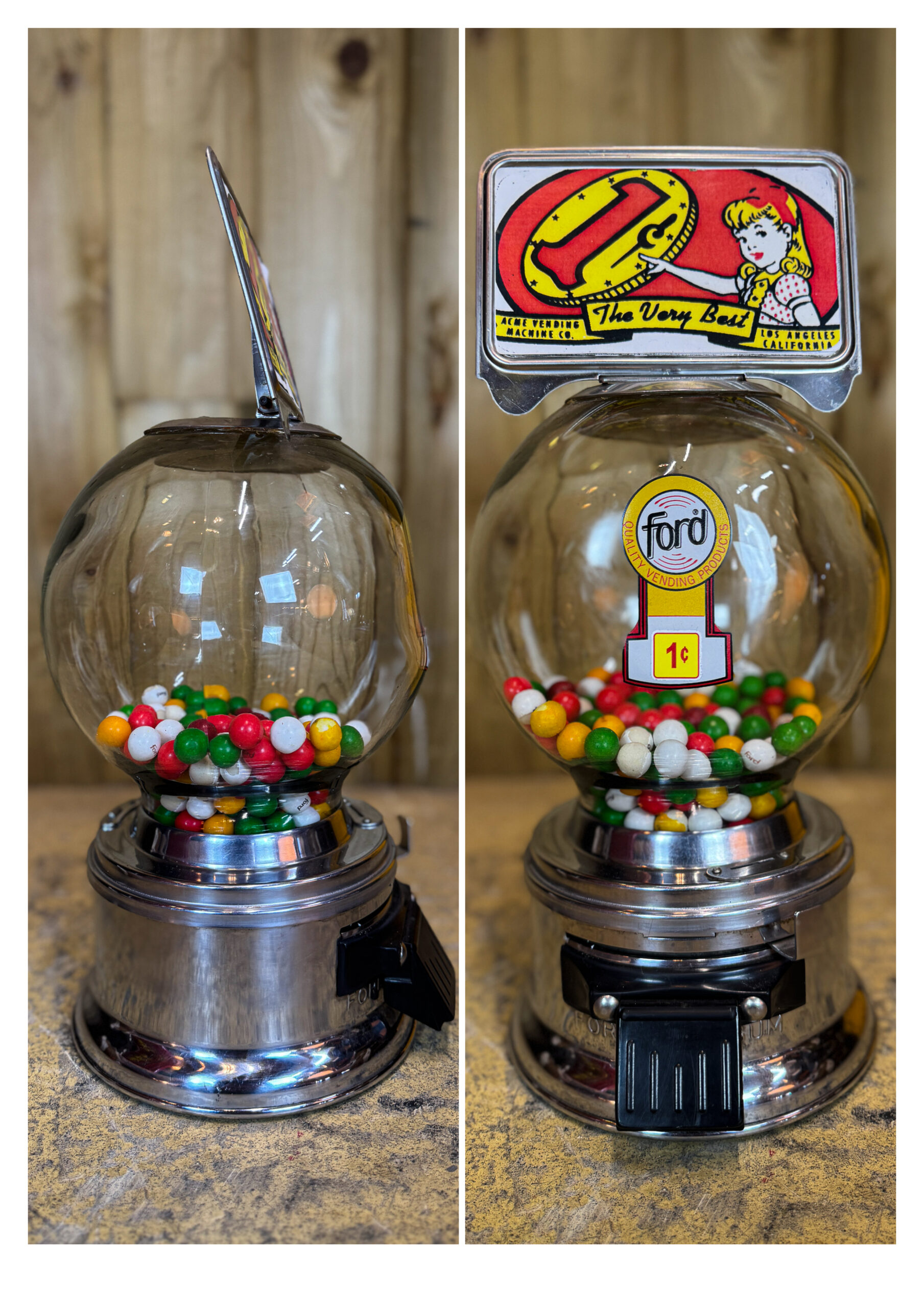 Distributeur de bonbons Ford original ancien