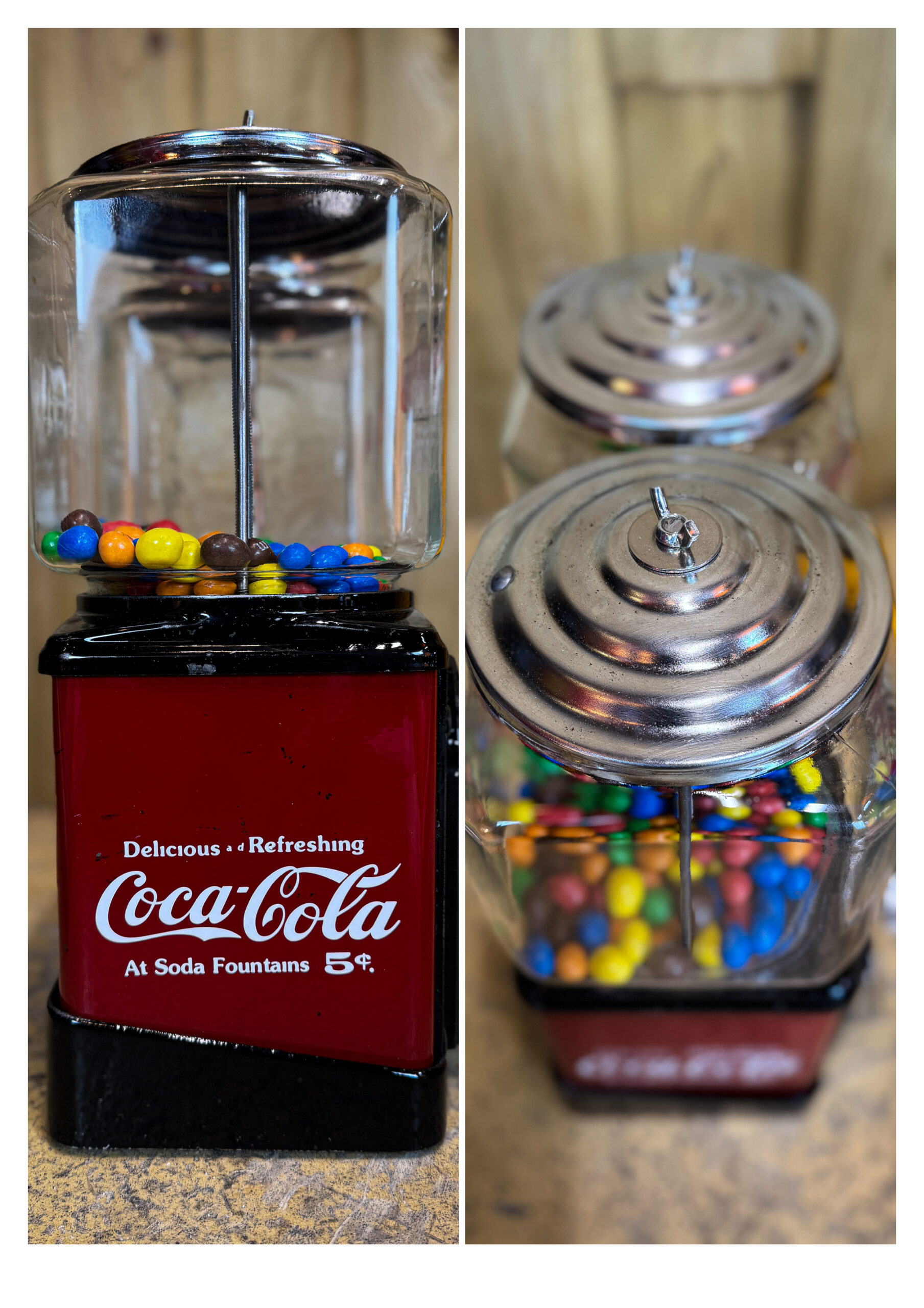 Double distributeur de bonbons Topper vintage