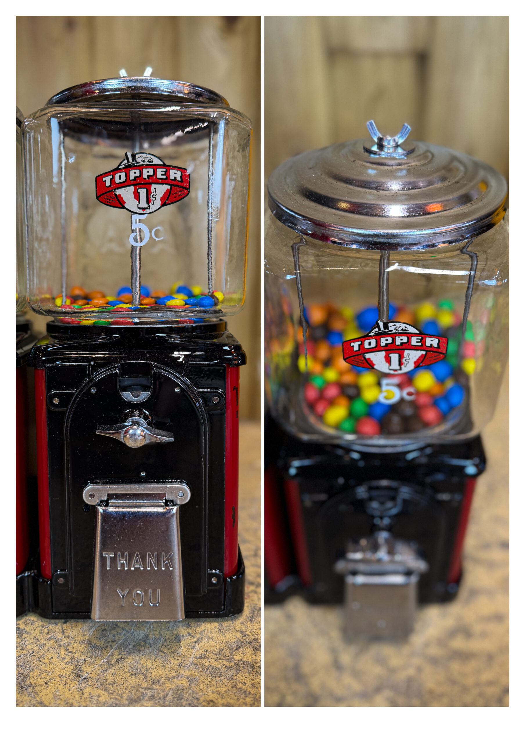 Double distributeur de bonbons Topper retro