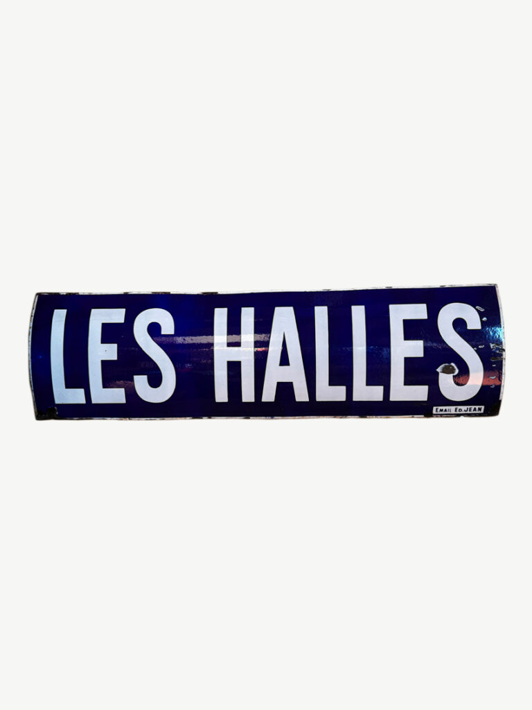 Plaque émaillée métro Les Halles