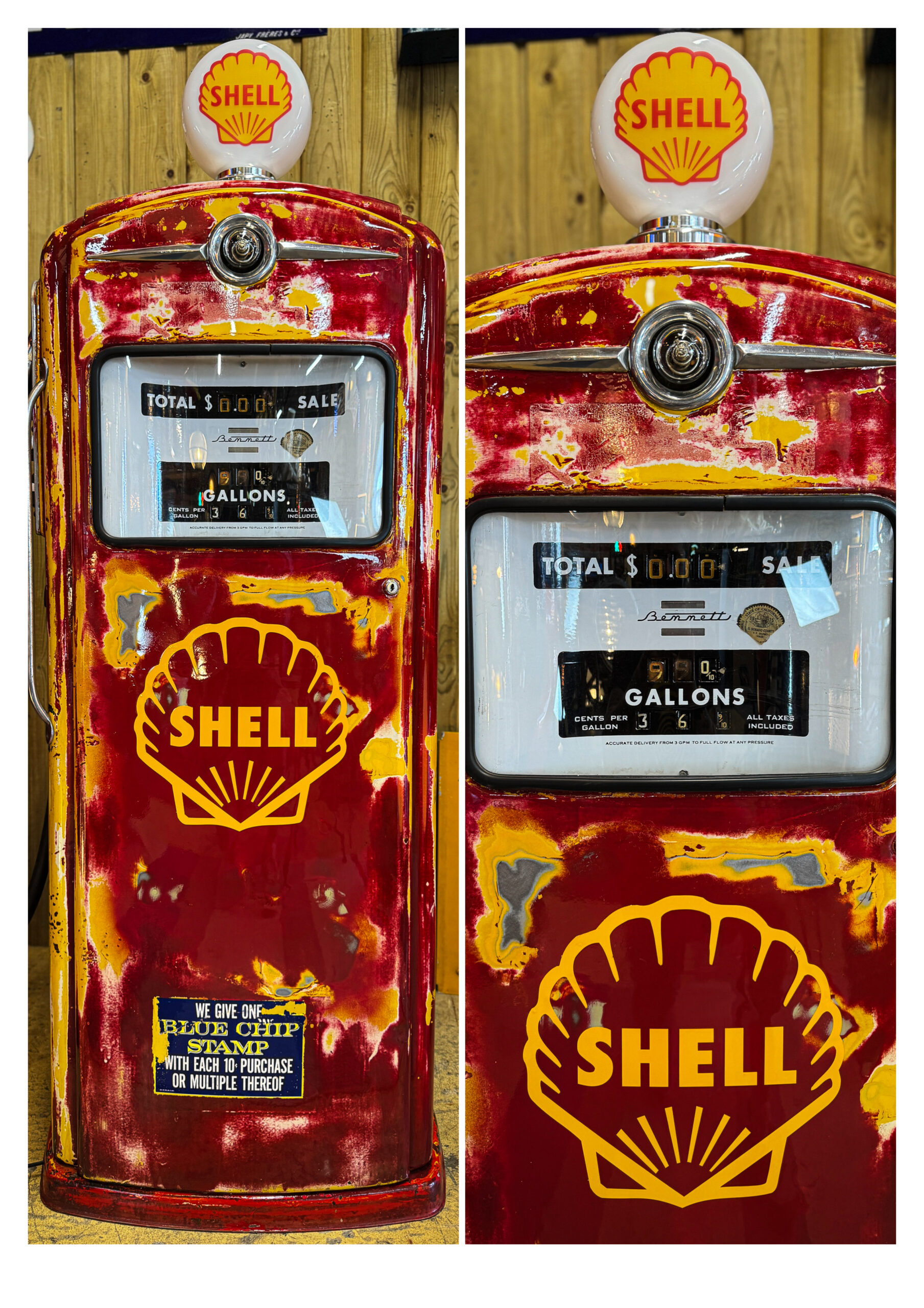 Pompe à essence Bennett Shell collection