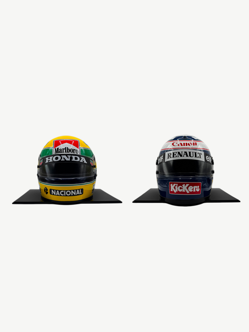 paire de Casques Formule 1 SENNA VS PROST