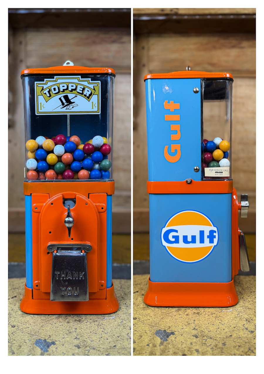 Distributeur ancien Topper Gulf Gasoline
