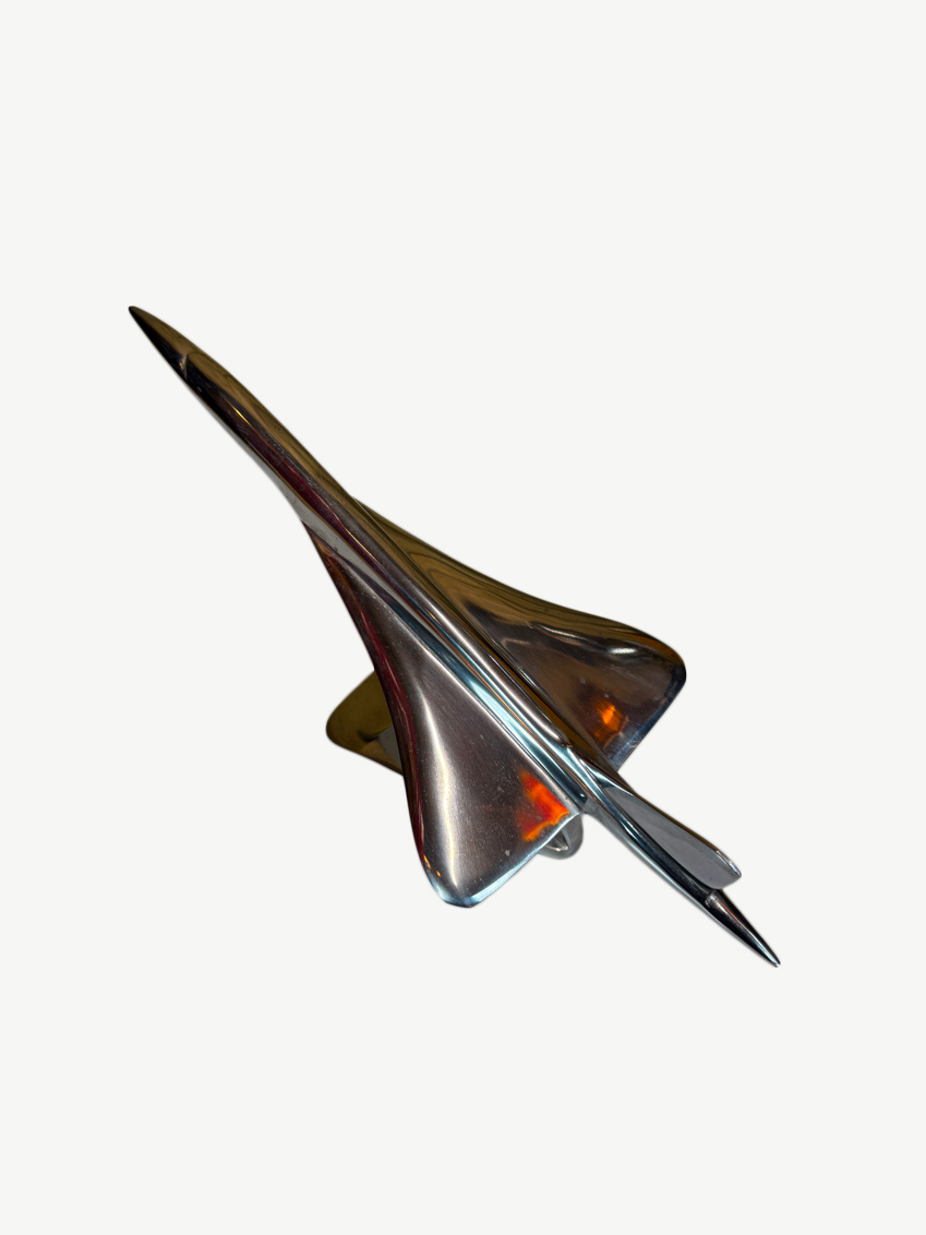Maquette Concorde fonte aluminium brillante