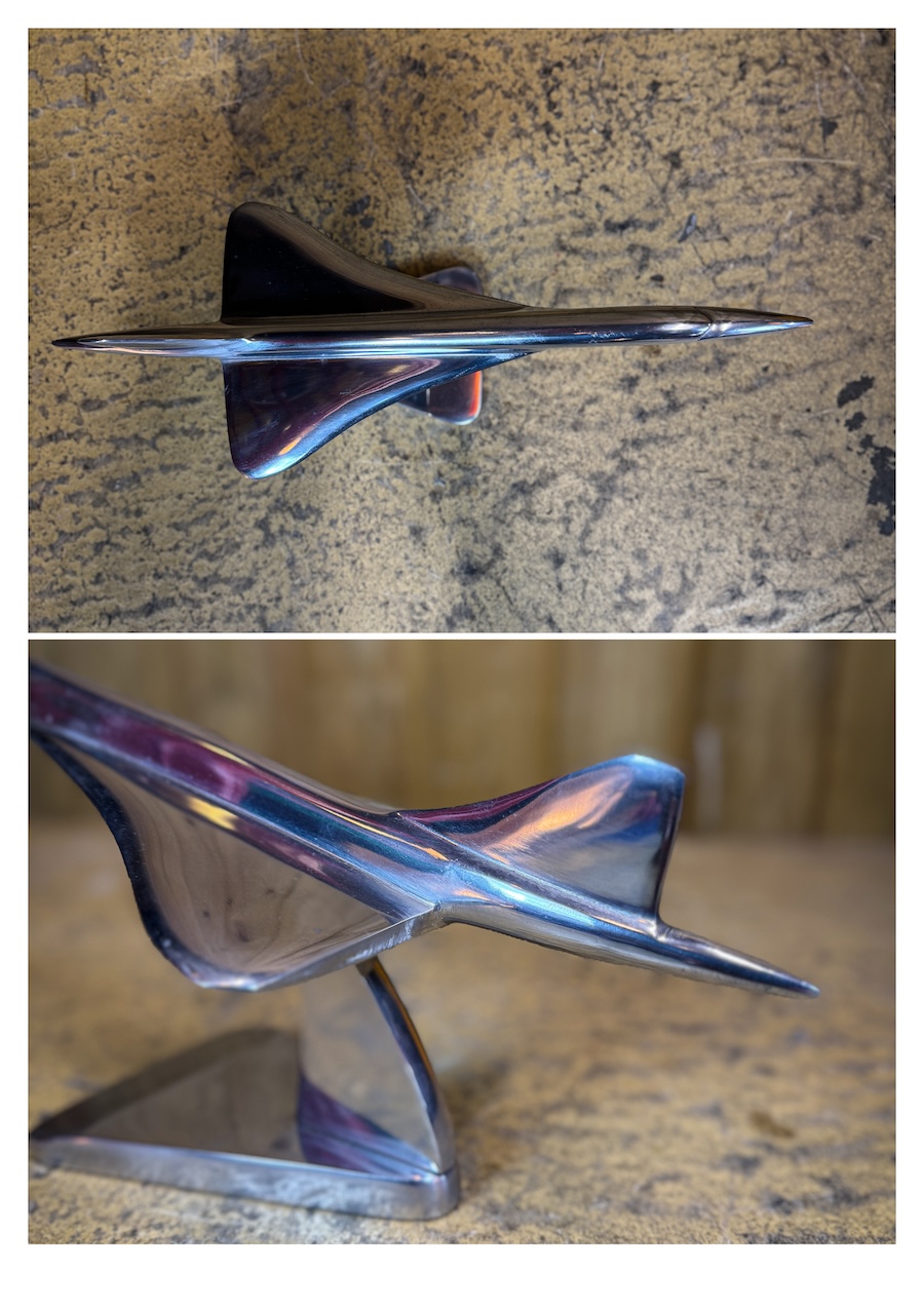Maquette Concorde fonte aluminium vintage