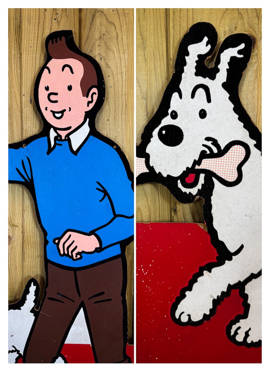 Affiche publicitaire Tintin Casterman ancienne