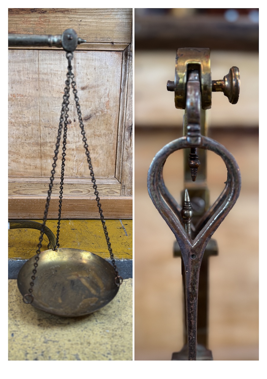 Balance à fléau ancienne laiton