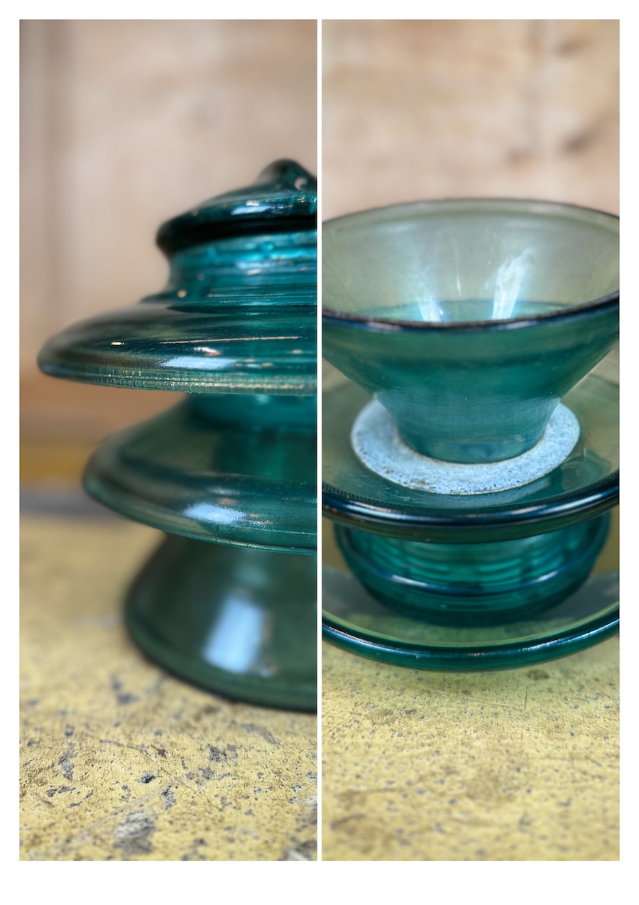 Isolateur électrique en verre déco