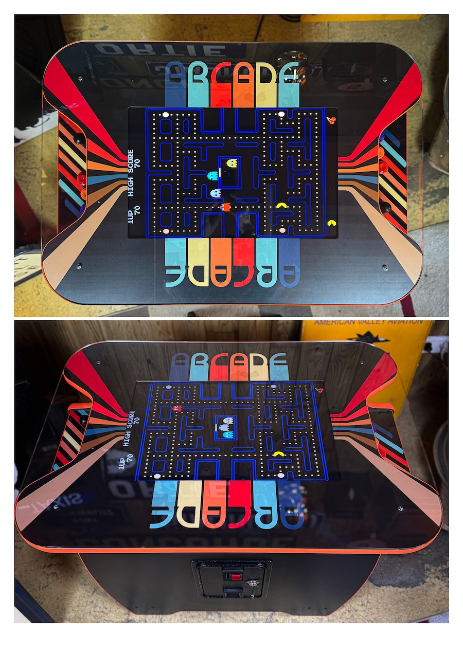 Table Cocktail multijeux arcade vintage