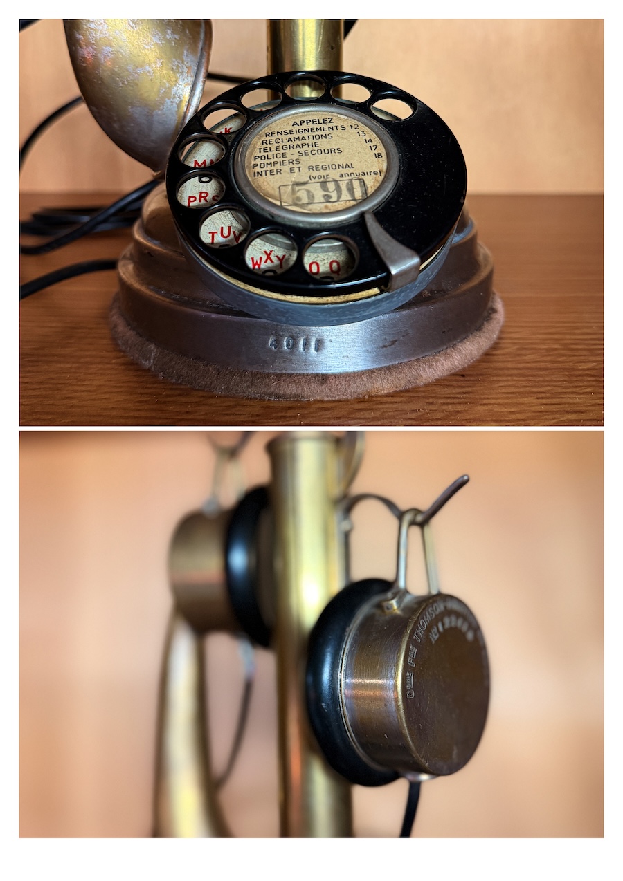 Téléphone chandelier ancien rétro