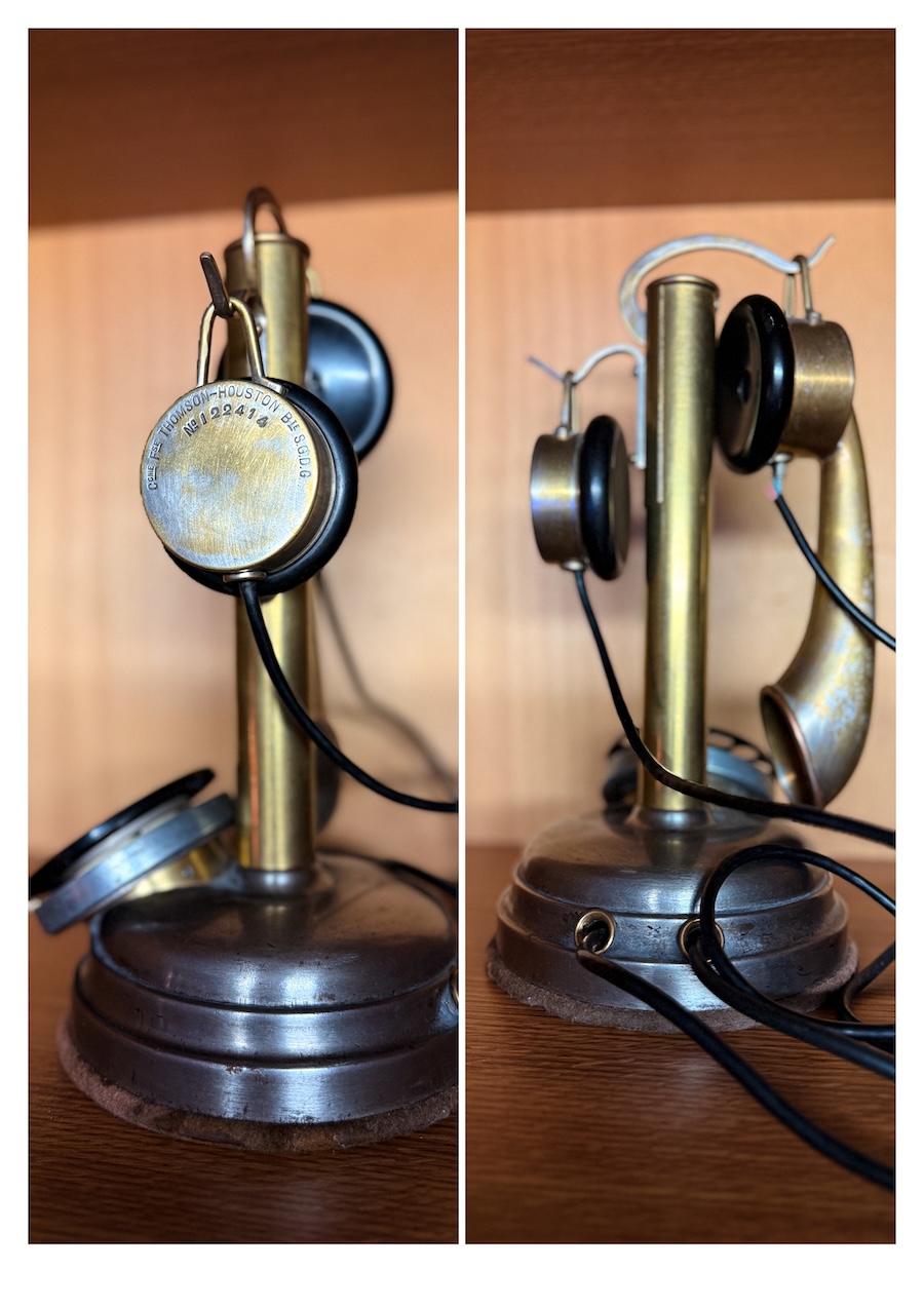 Téléphone chandelier ancien art déco