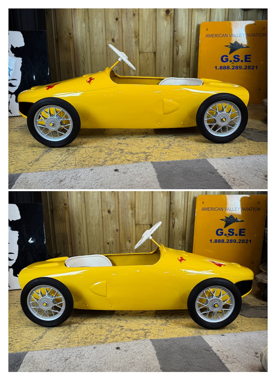 Voiture à pédales Ferrari Morellet Guerineau authentique